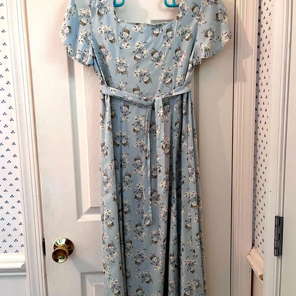 Never worn! Jonathan Martin floral midi dress baby blue - Picture 3 of 5